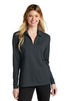 Ladies Nike Micro Pique 2.0 Long Sleeve Polo - Anthracite