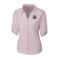 <B>*Limited Edition*</B> Ladies Cutter & Buck Academy Stripe Polo - Iced Orchid
