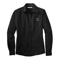 Ladies Long Sleeve Non-Iron Twill Shirt - Black